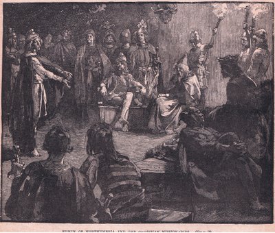 Edwin av Northumbria og de kristne misjonærene av Charles Ricketts
