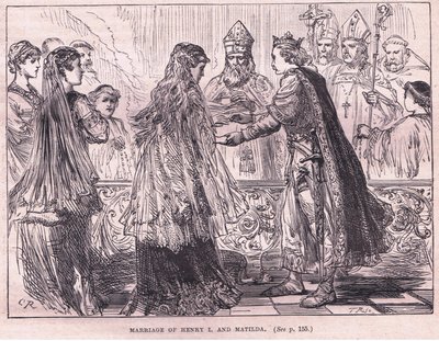 Ekteskap med Henry I og Matilda 1102 e.Kr av Charles Ricketts