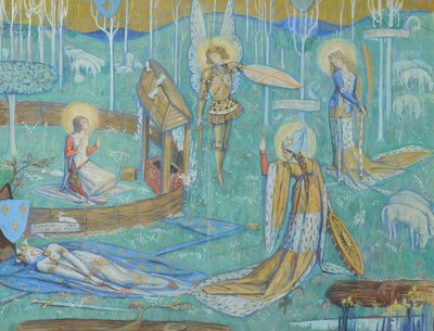 Saint Joan and Her Voices, ca. 1924 (wc på papir) av Charles Ricketts