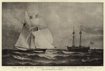 Race for America Cup, Cambria som runder Sandy Hook av Charles Ricketts