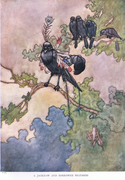 En jackdaw og lånte fjær, 1930-tallet av Charles Robinson