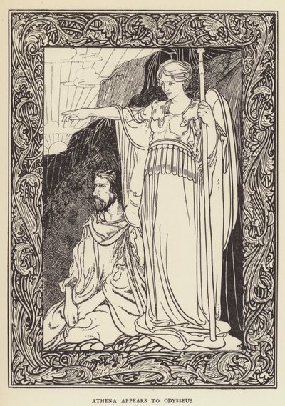 Athena dukker opp for Odyssevs av Sir John Charles Robinson