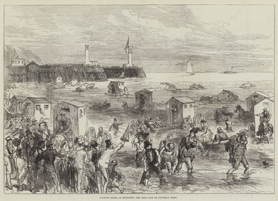 Badescene ved Boulogne, høyvannet lørdag uke av Sir John Charles Robinson