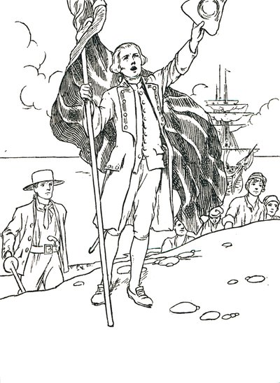 Captain Cook Landing i Australia, 1912 av Charles Robinson