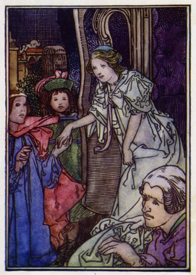 Askepott (farge litho) av Charles Robinson