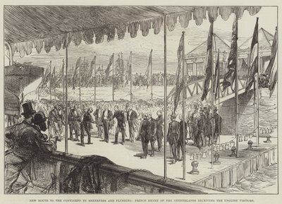 Ny rute til kontinentet av Sheerness og Flushing, Prins Henry av Nederland som tar imot de engelske besøkende av Sir John Charles Robinson