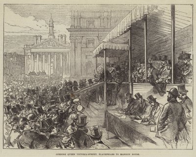 Åpning av Queen Victoria-Street, Blackfriars til Mansion House av Sir John Charles Robinson