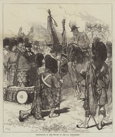Presentasjon av nye farger til 42nd Highlanders av Sir John Charles Robinson