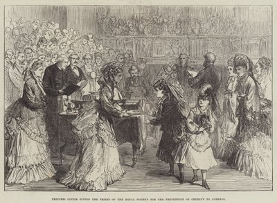Prinsesse Louise gir prisene til Royal Society for the Prevention of Cruelity to Animals av Sir John Charles Robinson