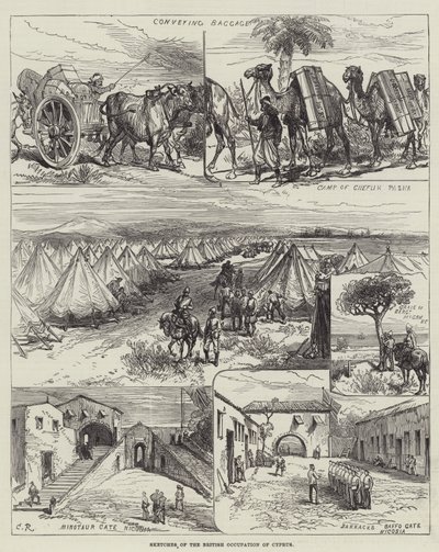 Skisser av den britiske okkupasjonen av Kypros av Sir John Charles Robinson
