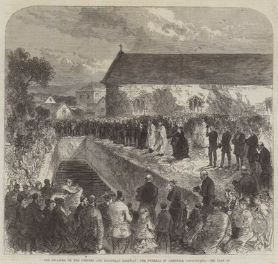 Katastrofen på Chester and Holyhead Railway, begravelsen i Abergele Churchyard av Sir John Charles Robinson