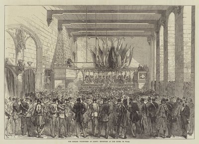 De engelske frivillige i Gent, resepsjon på Hotel de Ville av Sir John Charles Robinson