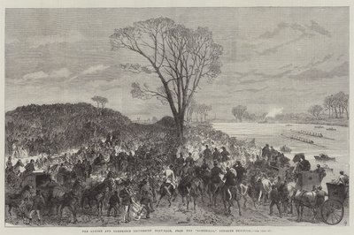 Oxford og Cambridge University Boat-Race, fra Sandhills, overfor Chiswick av Sir John Charles Robinson