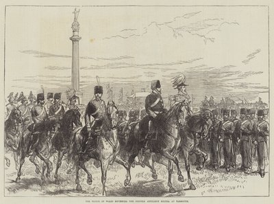 Prinsen av Wales gjennomgår Norfolk Artillery Militia ved Yarmouth av Sir John Charles Robinson