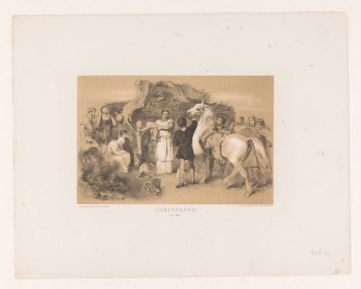 Kremasjon av drepte krigere Corpse Burn (tittel på objekt) av Charles Rochussen