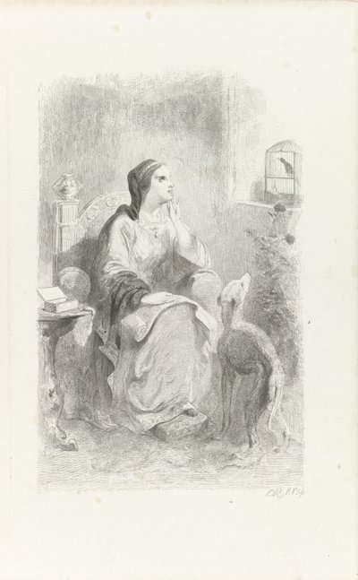 Helene ser gjennom et vindu av Charles Rochussen