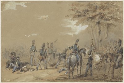 Infanteri i kamp av Charles Rochussen