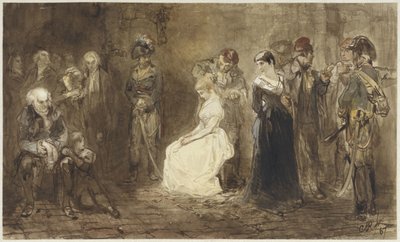 Prinsesse Elisabeth av Frankrike i fengsel, 10. mai 1794 av Charles Rochussen