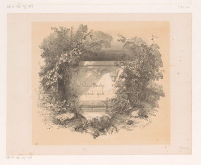 Tittel på vegg i landskap Tittelside for: Jacques Collin de Plancy, La Reine Berthe au grand pied, 1842 av Charles Rochussen