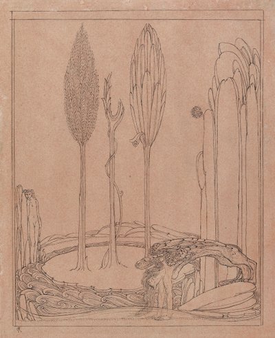 Crouching by the Marge, slutten av 1800-tallet av Charles S Ricketts