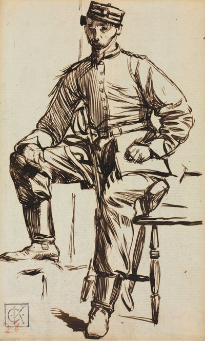 Charles Keene som frivillig av Charles Samuel Keene