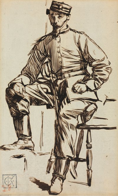 Charles Keene som frivillig. av Charles Samuel Keene
