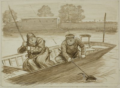 Fiskescene av Charles Samuel Keene