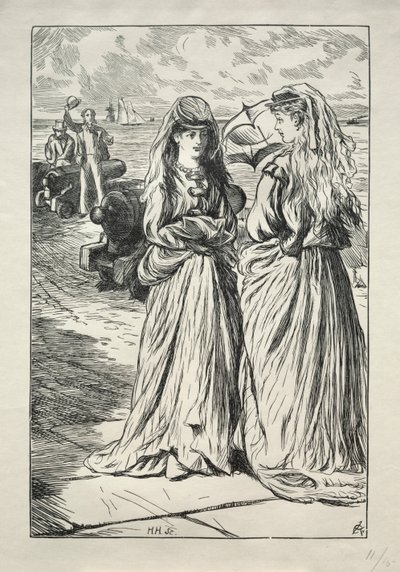 Lady Nelly - flørten, 1865. av Charles Samuel Keene