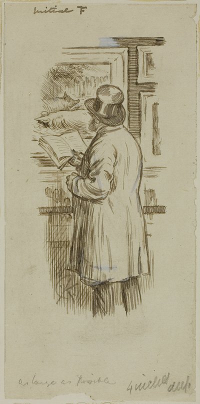 Mann på utstilling av Charles Samuel Keene