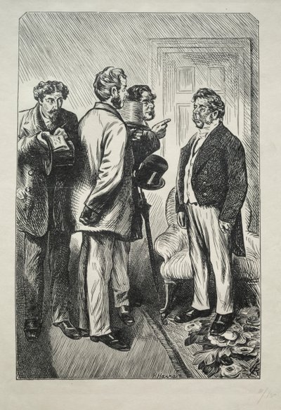 Vår juletyrkia, Mr. Bobsby bekymret av Charles Samuel Keene
