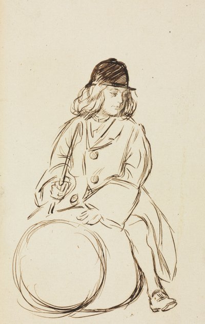 Portrett av Lille Corbauld. av Charles Samuel Keene