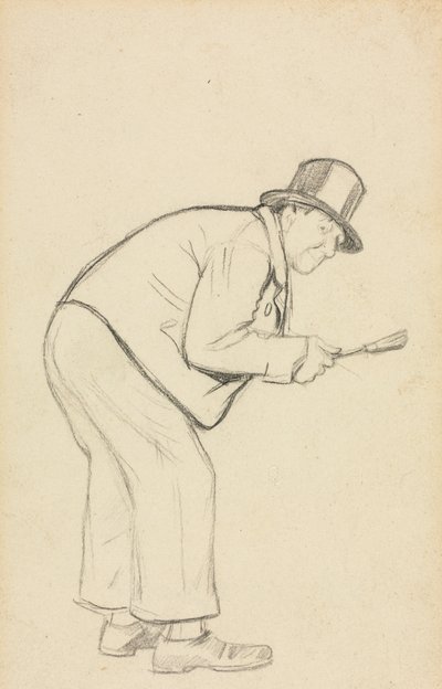 Studie for "A Woman Hater" av Charles Samuel Keene