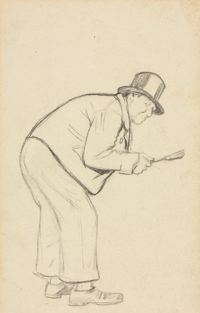 Studie for A Woman Hater. av Charles Samuel Keene