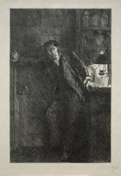 Kåpen med pelsforet av Charles Samuel Keene