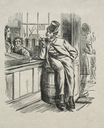 Hva kom av å drepe en rik onkel en juletid, 1865. av Charles Samuel Keene