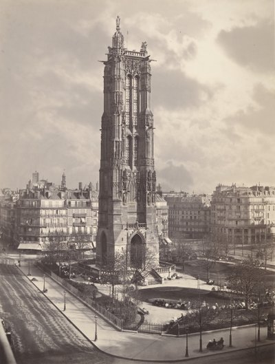 Tour St. Jacques La Boucherie i Paris, ca. 1867. av Charles Soulier