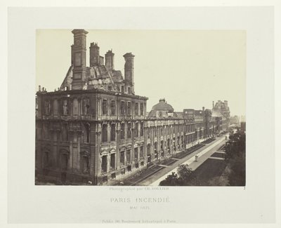 Paris Fire (Tuileries Palace, Marsan Pavilion) av Charles Soulier