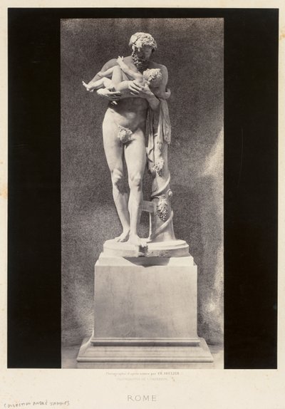 Silenus holder barnet Dionysos, Louvre-museet, Paris, ca. 1860-årene. av Charles Soulier