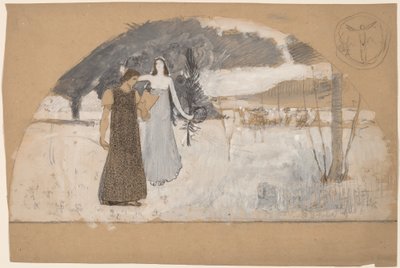 Studier for Lunettes av Charles Sprague Pearce