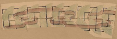 Studie for et grensedesign av Charles Sprague Pearce