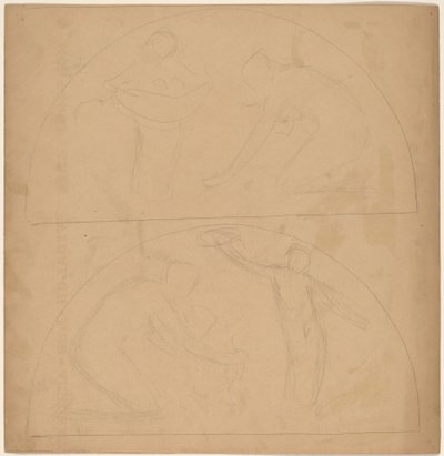 Studie for et grensedesign [verso] av Charles Sprague Pearce