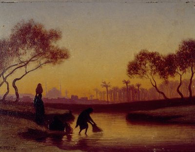 Samle vann fra elven av Charles Theodore Frere