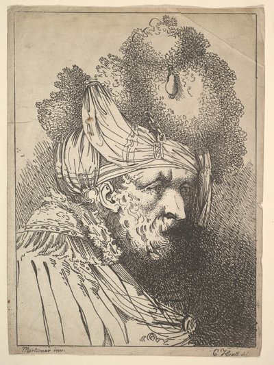 Orientalsk hode, ca. 1803. av Charles Theodosius Heath