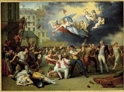 Massakren på Marquis de Pellepont, 14. juli 1789 av Charles Thevenin