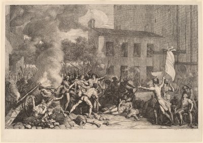 Storming av Bastillen, 14. juli 1789 av Charles Thevenin