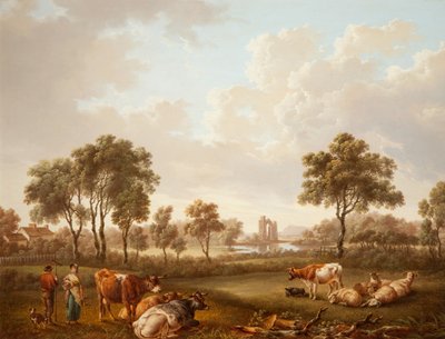 Landskap med figurer, 1812 av Charles Towne