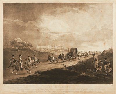 Kong George III i sin vogn av Charles Turner
