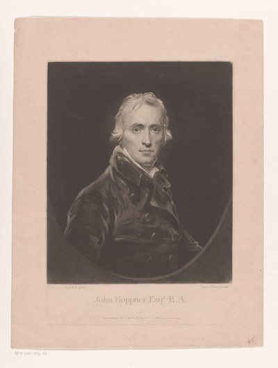 Portrett av John Hoppner John Hoppner Esqr. R.A. (tittel på objekt) av Charles Turner