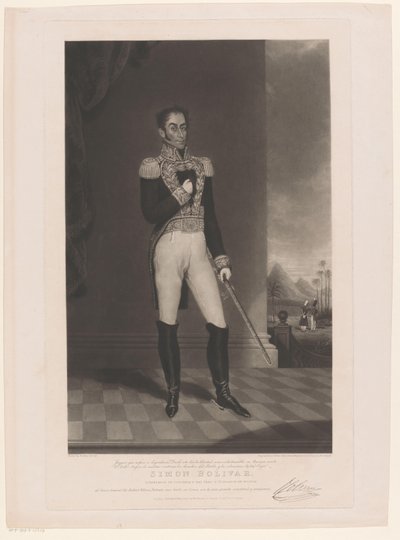 Portrett av Simón Bolívar av Charles Turner