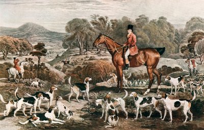 Ralph John Lambton og hans Horse Undertaker and Hounds, sent på 1700-tallet, 1912 av Charles Turner